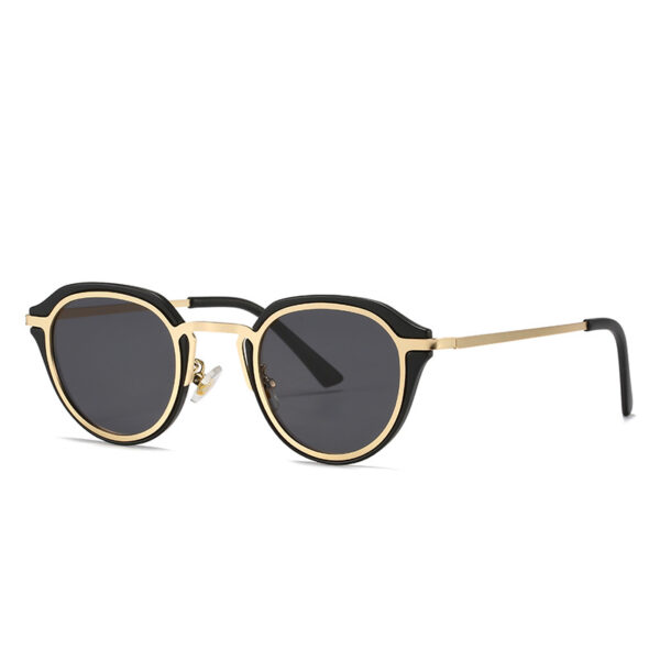 Lunettes à monture ovale en polycarbonate de couleur unie à dégradé de mode