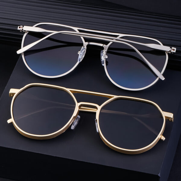 Lunettes de soleil rétro à monture ovale pour hommes