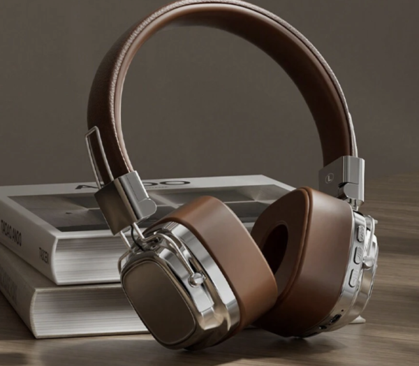 Casque sans fil 5.3 de style rétro Casque basse Casque téléphone portable ordinateur